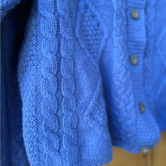 Connemara Knitwear Merino Wool 100% Pure Wool Made in Ireland purple cardigain - Picture 5 of 8